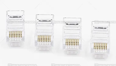 Cat5e UTP RJ45 Plug — 3-Fork Contacts / 超五类非屏蔽水晶头 · 3叉触片