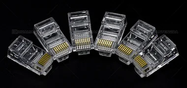 Cat5e UTP RJ45 Plug — 3 µin Gold / 超五类非屏蔽水晶头 · 3U镀金