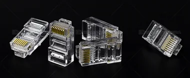 Cat5e UTP RJ45 Plug — 3 µin Gold / 超五类非屏蔽水晶头 · 3U镀金